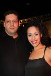 Hilversum, 3 Maart 2010 Uitreiking Gouden Harpen in Studio 22
Glennis Grace met partner Moos
Foto Peter Smulders BV