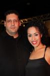 Hilversum, 3 Maart 2010 Uitreiking Gouden Harpen in Studio 22
Glennis Grace met partner Moos
Foto Peter Smulders BV