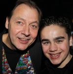 Hilversum, 3 Maart 2010 Uitreiking Gouden Harpen in Studio 22
Jordy v Loon met zijn manager Jan Zwarteveen
Foto Peter Smulders BV