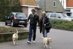 Huizen 13 maart 2010
Jeroen Rietbergen en Linda de Mol met de honden van Linda 
Peter Smulders bv