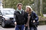 Huizen 13 maart 2010
Jeroen Rietbergen en Linda de Mol met de honden van Linda 
Peter Smulders bv