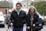 Huizen 13 maart 2010
Jeroen Rietbergen en Linda de Mol met de honden van Linda 
Peter Smulders bv