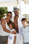 Ibiza 9 juli 2009
Gary Dourdan van CSI miami  met Maxim Gullit en Robert Halewijn op het strand bij Blue Marlin.
Peter Smulders bv