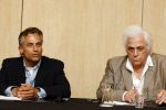 Amsterdam 1 juli 2009
Robert Schoemacher en zijn vader Matthijs tijdens persconferentie in het hilton hotel waar ze bekendmaken dat de familie Malenstein van de Bergmann kliniek 
hun kliniek overgenomen heeft.  Wel blijven ze werken voor hen.
Peter Smulders bv