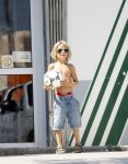 Ibiza 10 juli 2009
Wendy v  Dijk met zoontje Sem en vriend Erland Galjaard op vakantie 
Peter Smulders bv