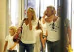 Ibiza 10 juli 2009
Wendy v  Dijk met zoontje Sem en vriend Erland Galjaard op vakantie 
Peter Smulders bv