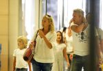Ibiza 10 juli 2009
Wendy v  Dijk met zoontje Sem en vriend Erland Galjaard op vakantie 
Peter Smulders bv