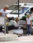Ibiza 10 juli 2009
Wendy v  Dijk met zoontje Sem en vriend Erland Galjaard op vakantie 
Peter Smulders bv
