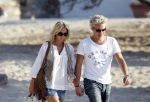 Ibiza 10 juli 2009
Wendy v  Dijk met zoontje Sem en vriend Erland Galjaard op vakantie 
Peter Smulders bv