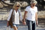 Ibiza 10 juli 2009
Wendy v  Dijk met zoontje Sem en vriend Erland Galjaard op vakantie 
Peter Smulders bv