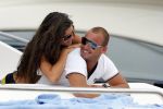 Ibiza 8 juli 2009
Wesley Sneijder en Yolanthe Cabau v Kasbergen en haar zus op de boot op ibiza.
Peter Smulders bv