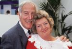 Hilversum, 12 april 1991
Mieke Telkamp met haar inmiddels man, Jan Vermeulen
Foto Peter Smulders BV