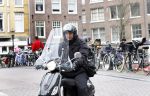 Amsterdam 17 maart 2012
Willem holleeder op vespa scooter in Amsterdam. Het zijn de eerste foto's in Amsterdam na zijn vrijlating.
Fototo's Edwin Smulders/Ferry de Kok