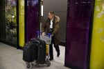 Schiphol 17 maart 2013
Badr Hari en Estelle Cruijff  komen terug van de K1 finale in Zagreb waar Badr zijn voet gebroken heeft . Badr wordt in een rolstoel naar zijn auto gebracht. Albert den Ieseger
Peter Smulders bv