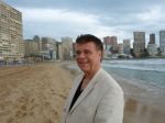 Benidorm, 7 Maart 2013
Andy de Wit ( Ad v d Hurk) voor en optreden in Cafe Rest. 
De Blauwe Walvis
Foto Peter Smulders BV