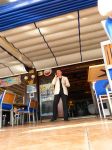 Benidorm, 7 Maart 2013
Andy de Wit ( Ad v d Hurk) voor en optreden in Cafe Rest. 
De Blauwe Walvis
Foto Peter Smulders BV