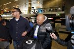 Schiphol 13 maart 2013
Badr Hari en Estelle Cruijff vertrekken vanaf schiphol naar Zagreb waar Badr een K1 event heeft. Badr met zijn trainer Mike
Peter Smulders bv