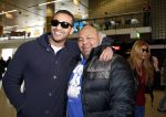 Schiphol 13 maart 2013
Badr Hari en Estelle Cruijff vertrekken vanaf schiphol naar Zagreb waar Badr een K1 event heeft. Badr met zijn trainer Mike
Peter Smulders bv