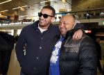 Schiphol 13 maart 2013
Badr Hari en Estelle Cruijff vertrekken vanaf schiphol naar Zagreb waar Badr een K1 event heeft. Badr met zijn trainer Mike
Peter Smulders bv