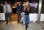 Schiphol 17 maart 2013
Badr Hari en Estelle Cruijff  komen terug van de K1 finale in Zagreb waar Badr zijn voet gebroken heeft . Badr wordt in een rolstoel naar zijn auto gebracht.
Peter Smulders bv