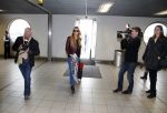 Schiphol 17 maart 2013
Badr Hari en Estelle Cruijff  komen terug van de K1 finale in Zagreb waar Badr zijn voet gebroken heeft . Badr wordt in een rolstoel naar zijn auto gebracht.
Peter Smulders bv