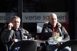 Amsterdam 4 maart 2013
Hans Barneveld ( Ben Cramer vriend) met vriend op terras op de cornelis schuytstraat.
Peter Smulder bv