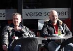 Amsterdam 4 maart 2013
Hans Barneveld ( Ben Cramer vriend) met vriend op terras op de cornelis schuytstraat.
Peter Smulder bv