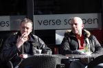 Amsterdam 4 maart 2013
Hans Barneveld ( Ben Cramer vriend) met vriend op terras op de cornelis schuytstraat.
Peter Smulder bv
