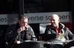 Amsterdam 4 maart 2013
Hans Barneveld ( Ben Cramer vriend) met vriend op terras op de cornelis schuytstraat.
Peter Smulder bv