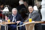 Amsterdam 8 maart 2013
Jan des Bouvrie op terras met een kennis.
Peter Smulders bv