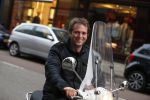 Amsterdam 8 maart 2013
Nicky v Dam op vespa scooter op de pc hooftstraat.
Peter Smulders bv