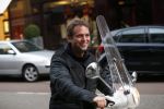 Amsterdam 8 maart 2013
Nicky v Dam op vespa scooter op de pc hooftstraat.
Peter Smulders bv
