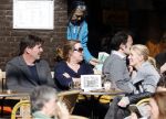 Amsterdam 5 maart 2013
Twan Huys met vrouw en een kennis op terras.
Peter Smulders bv