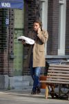 Amsterdam 16 februari 2015
Camiel Eurlings bellend op straat in amsterdam zuid.
