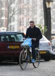 Amsterdam 19 februari 2015
Michael Pilarczyk op de fiets in Amsterdam.