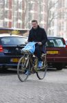 Amsterdam 19 februari 2015
Michael Pilarczyk op de fiets in Amsterdam.