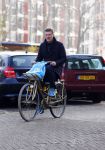 Amsterdam 19 februari 2015
Michael Pilarczyk op de fiets in Amsterdam.