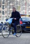 Amsterdam 19 februari 2015
Michael Pilarczyk op de fiets in Amsterdam.