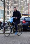 Amsterdam 19 februari 2015
Michael Pilarczyk op de fiets in Amsterdam.
