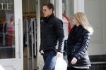 Amsterdam 17 februari 2015
Niklas Moisander met zijn zwangere vrouw/vriendin in amsterdam zuid.
