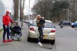 Den Haag 12 februari 2016
Samantha ( Barbie) en haar man Michael v d Plas met hun manager Jake Hampel zijn vrouw en hun PT