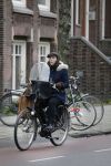 Amsterdam 13 februari 2016 
Caro Emerald op de fiets.