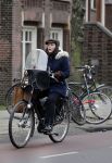 Amsterdam 13 februari 2016 
Caro Emerald op de fiets.