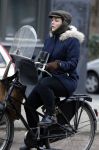 Amsterdam 13 februari 2016 
Caro Emerald op de fiets.