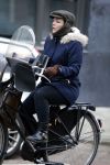 Amsterdam 13 februari 2016 
Caro Emerald op de fiets.