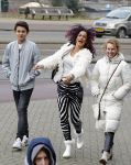 Amsterdam 13 februari 2016 
Premiere Zootropolis in het tropenmuseum.
Chimene van Oosterhout en zoon Lyam Last