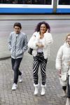 Amsterdam 13 februari 2016 
Premiere Zootropolis in het tropenmuseum.
Chimene van Oosterhout en zoon Lyam Last
