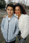 Amsterdam 13 februari 2016 
Premiere Zootropolis in het tropenmuseum.
Chimene van Oosterhout en zoon Lyam Last