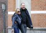 Amsterdam 12 februari 2016 
Connie Breukhoven met verloofde Eugene v Dun op straat