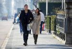 Amsterdam 17 februari 2016
Hector Moreno (psv speler) met zijn vrouw op de pc hooftstraat